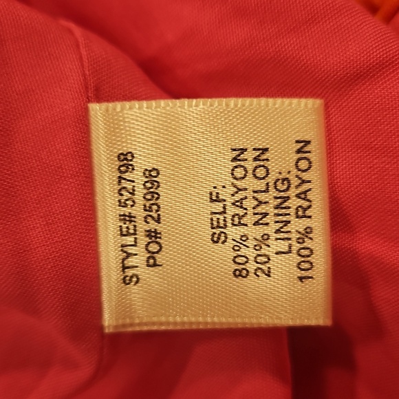 💕SKIES ARE BLUE💕 Tropical Print Skirt ~ Pretty In Pink Large L NWT - Picture 11 of 12